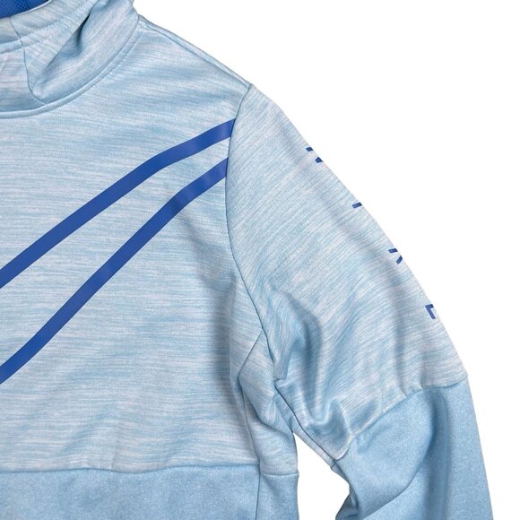 Nike Girls Hoodie XL Blue Therma Dri Fit Training Pull Over Sweatshirt Warm Soft - Picture 5 of 14